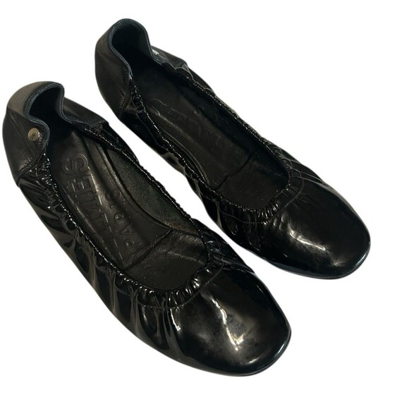 Hermes Carina Patent Leather Black Ballet Flat Luxury Slip Shoes EU 35 /US 5-5.5 - Picture 3 of 12